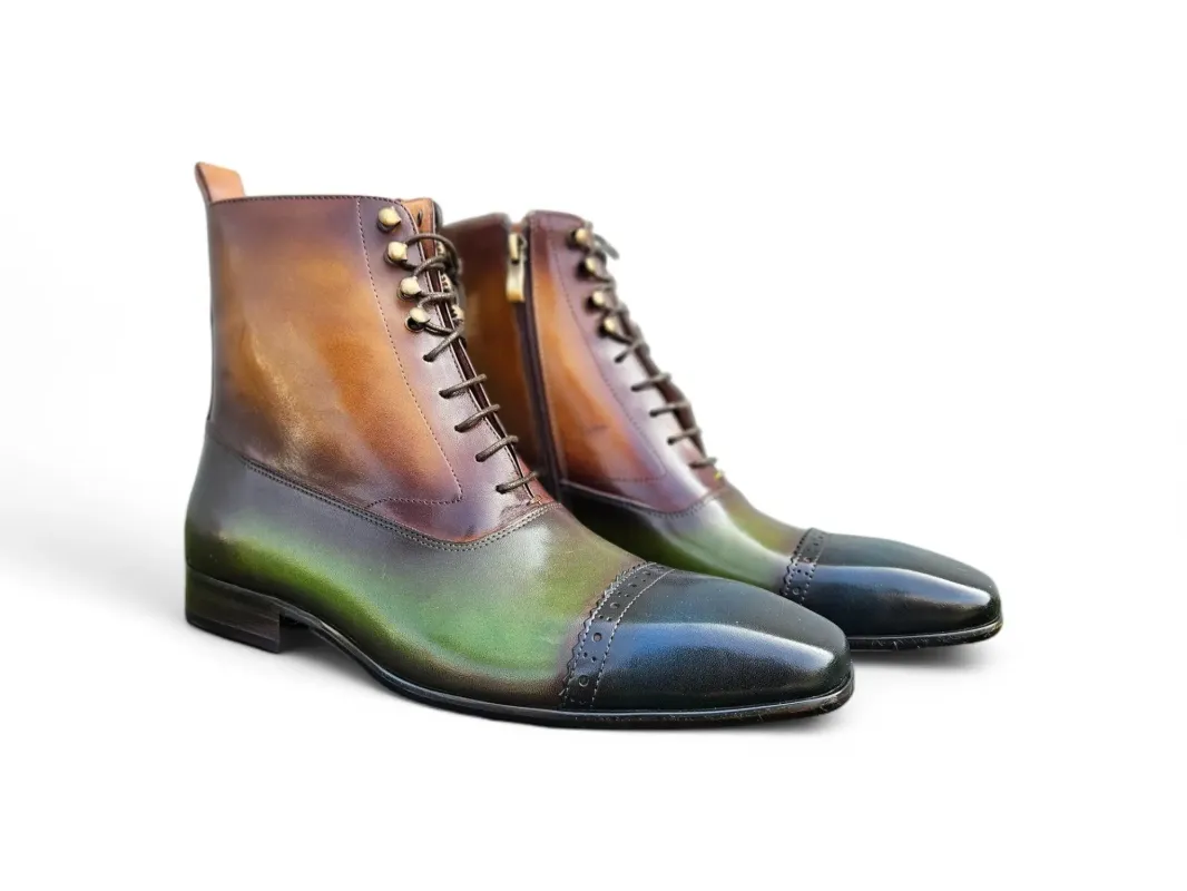 Men's Lace-Up Boots with Side Zip sold by Alberto Nardoni