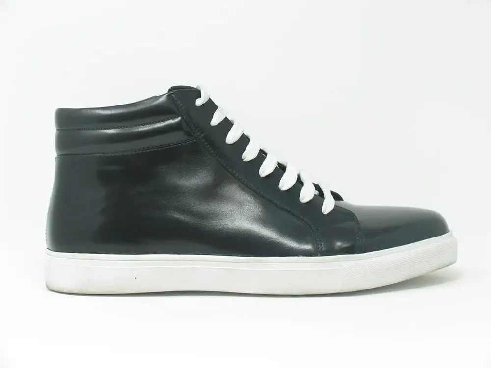 Mens High-Top Leather Sneakers with Side Zipper sold by Alberto Nardoni product image thumbnail 5