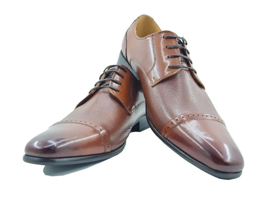 Textured Leather Blucher made by Alberto Nardoni