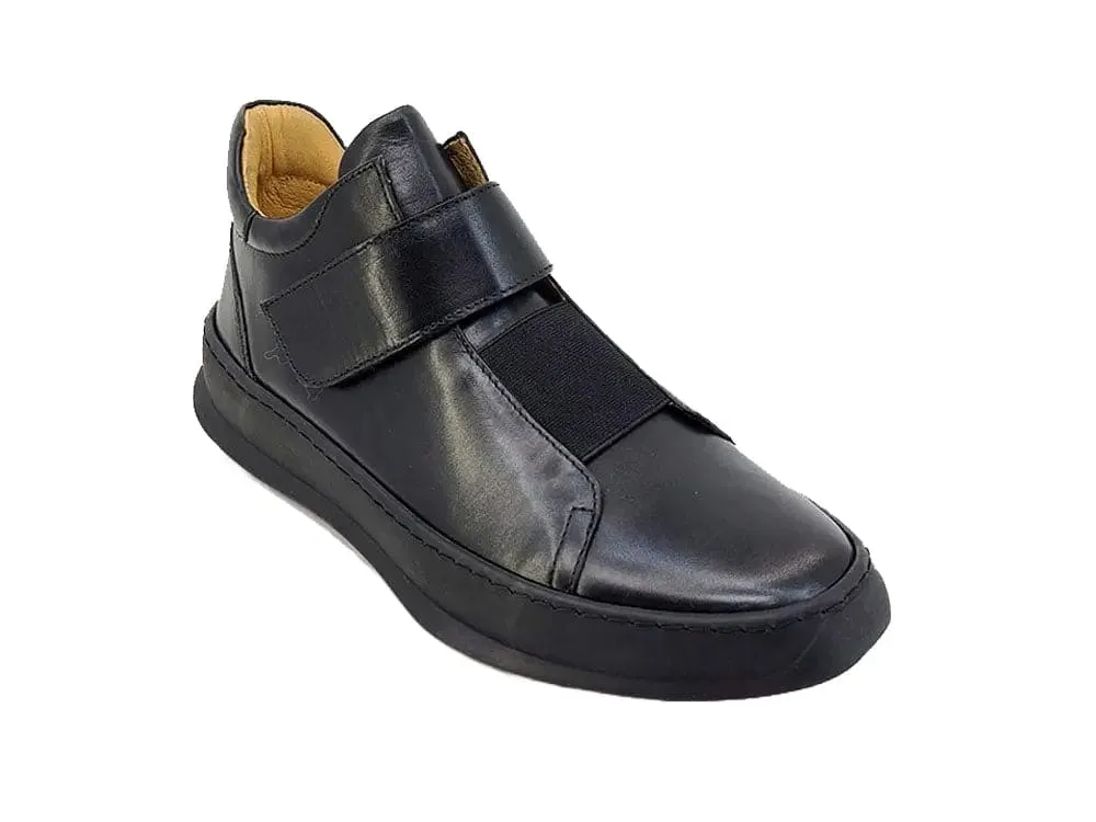 Burnished Leather Casual Mid-Top Sneaker for Men sold by Alberto Nardoni product image thumbnail 4