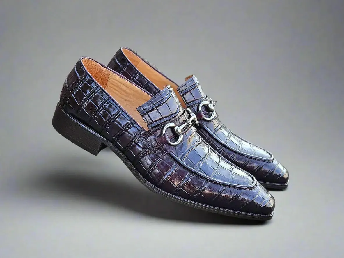 Men’s Gator Embossed Leather Buckle Loafers sold by Alberto Nardoni product image thumbnail 2