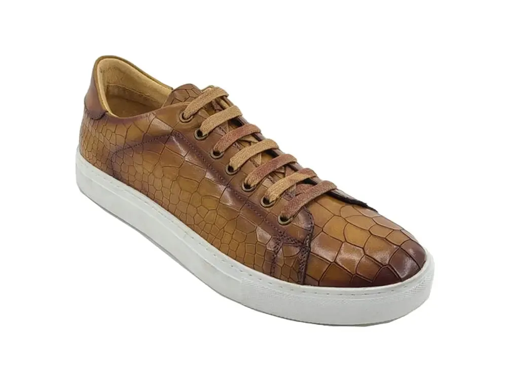Mens Embossed Leather Casual Fashion Sneaker sold by Alberto Nardoni product image thumbnail 2