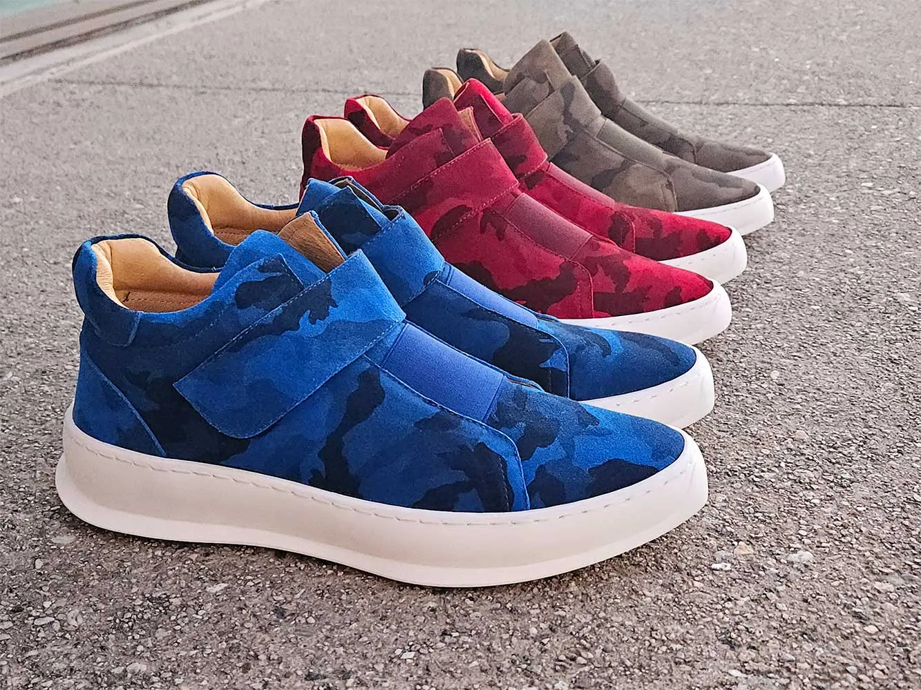 Men’s Camouflage Suede Low-Top Sneakers sold by Alberto Nardoni