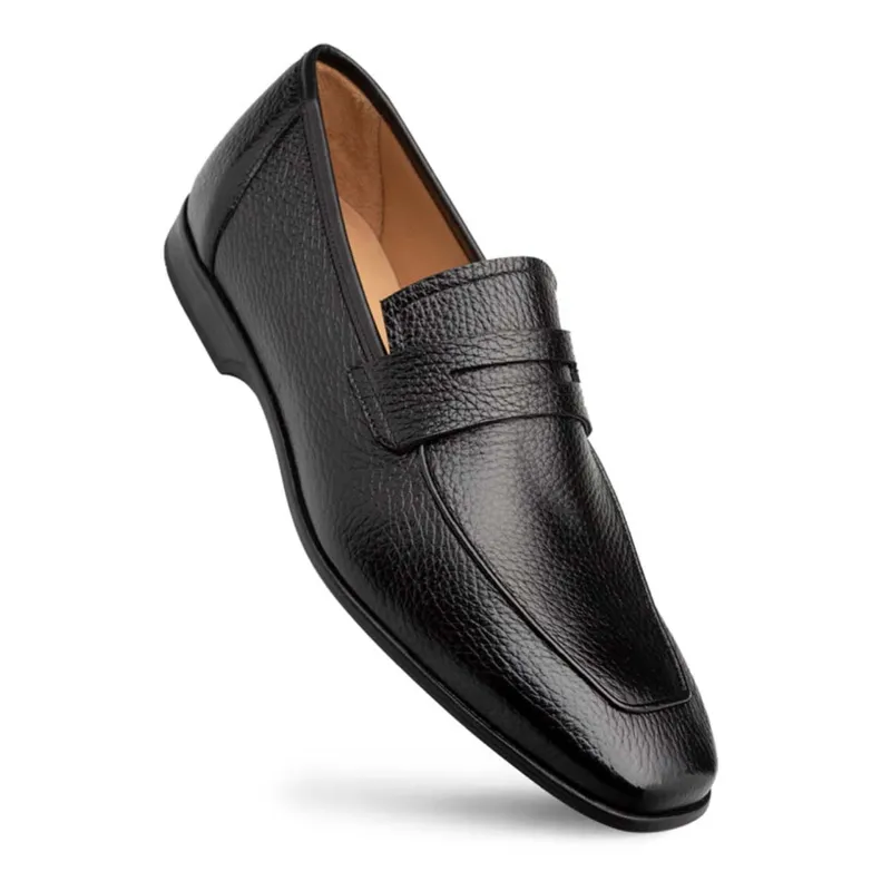 Men’s Mezlan Black Penny Loafer – Genuine Deerskin Leather, Handmade in Spain sold by Alberto Nardoni