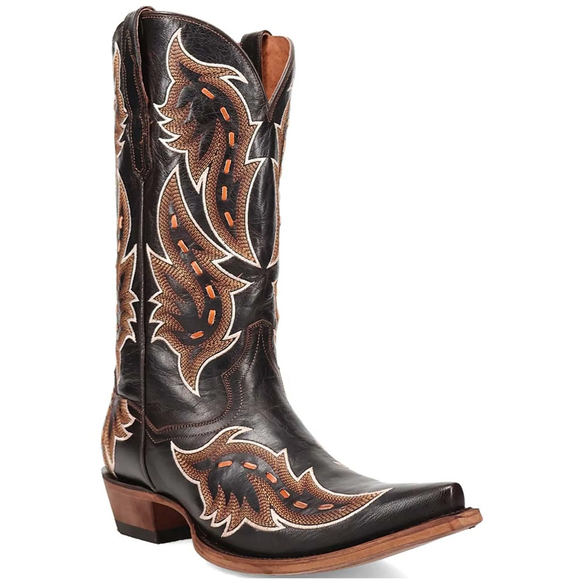 Dan Post Men's Racer Black Leather Snip Toe Western Boots sold by Alberto Nardoni product image thumbnail 2