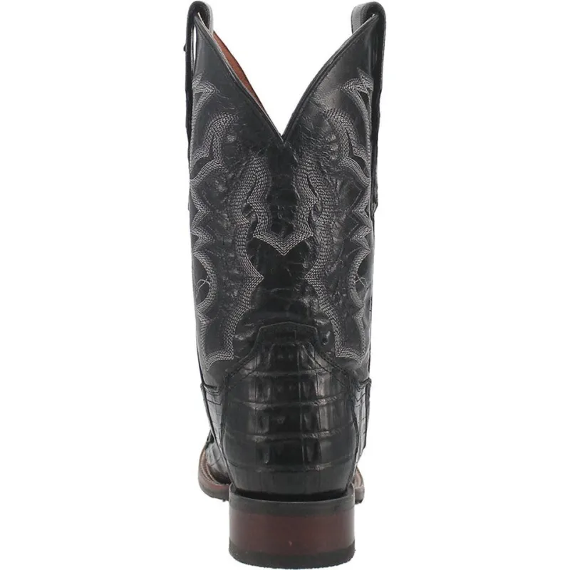 Dan Post Cowboy Certified Kingsly Caiman Square Toe Black Boot sold by Alberto Nardoni