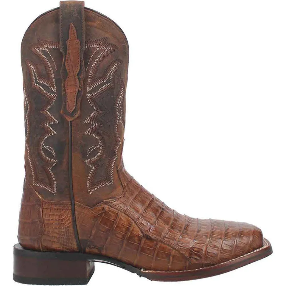 Dan Post Cowboy Certified Kingsly Caiman Square Toe Apache/Chocolate Boot sold by Alberto Nardoni