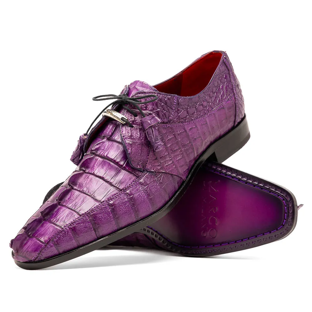 Marco Di Milano Cancun Purple Caiman Crocodile Derby – Genuine Exotic Leather Men’s Dress Shoe sold by Alberto Nardoni product image thumbnail 5