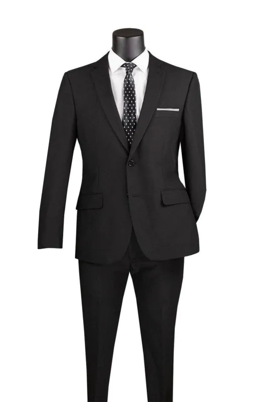 Black Slim Fit 2 Piece Suit sold by Alberto Nardoni