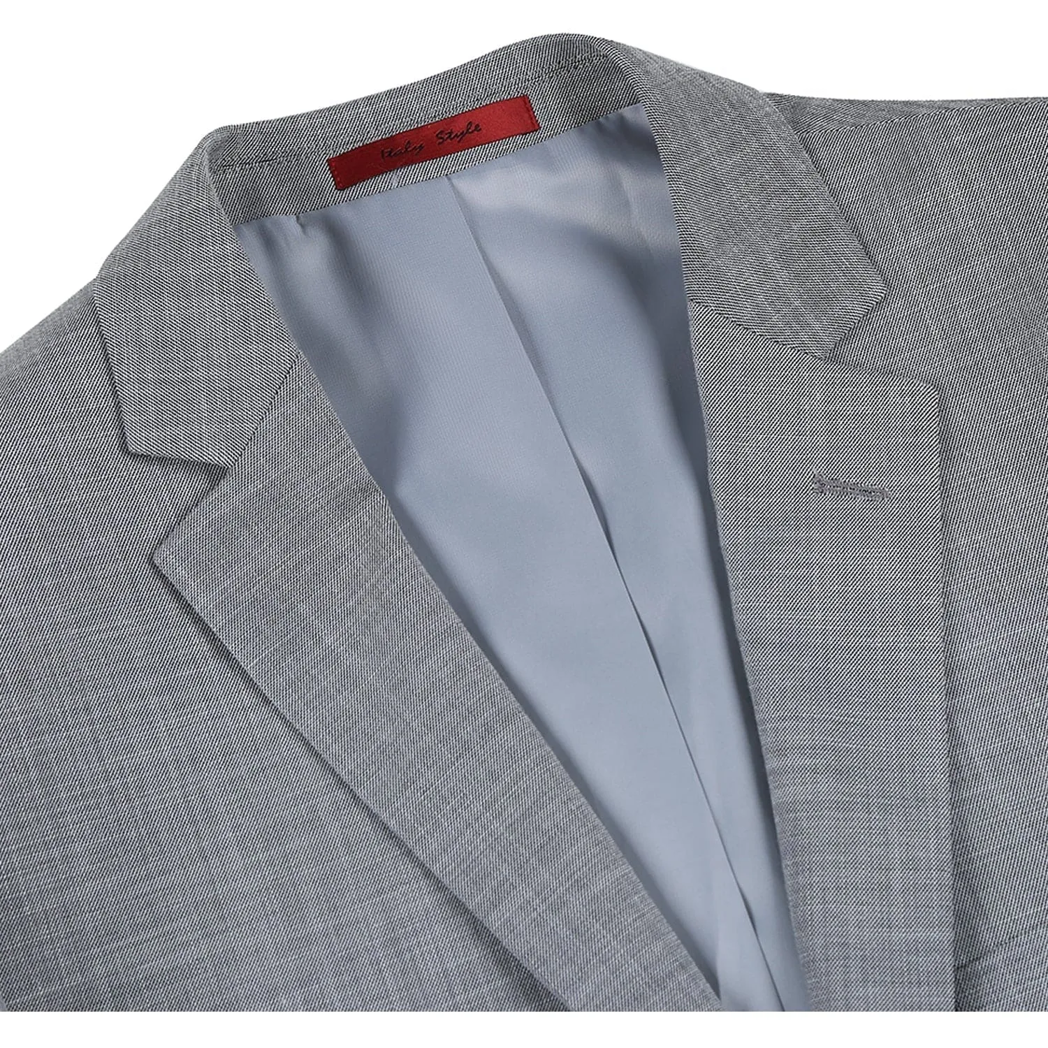 293-17 Men's Slim Fit Notch Lapels Gray Solid Suits sold by Alberto Nardoni product image thumbnail 3