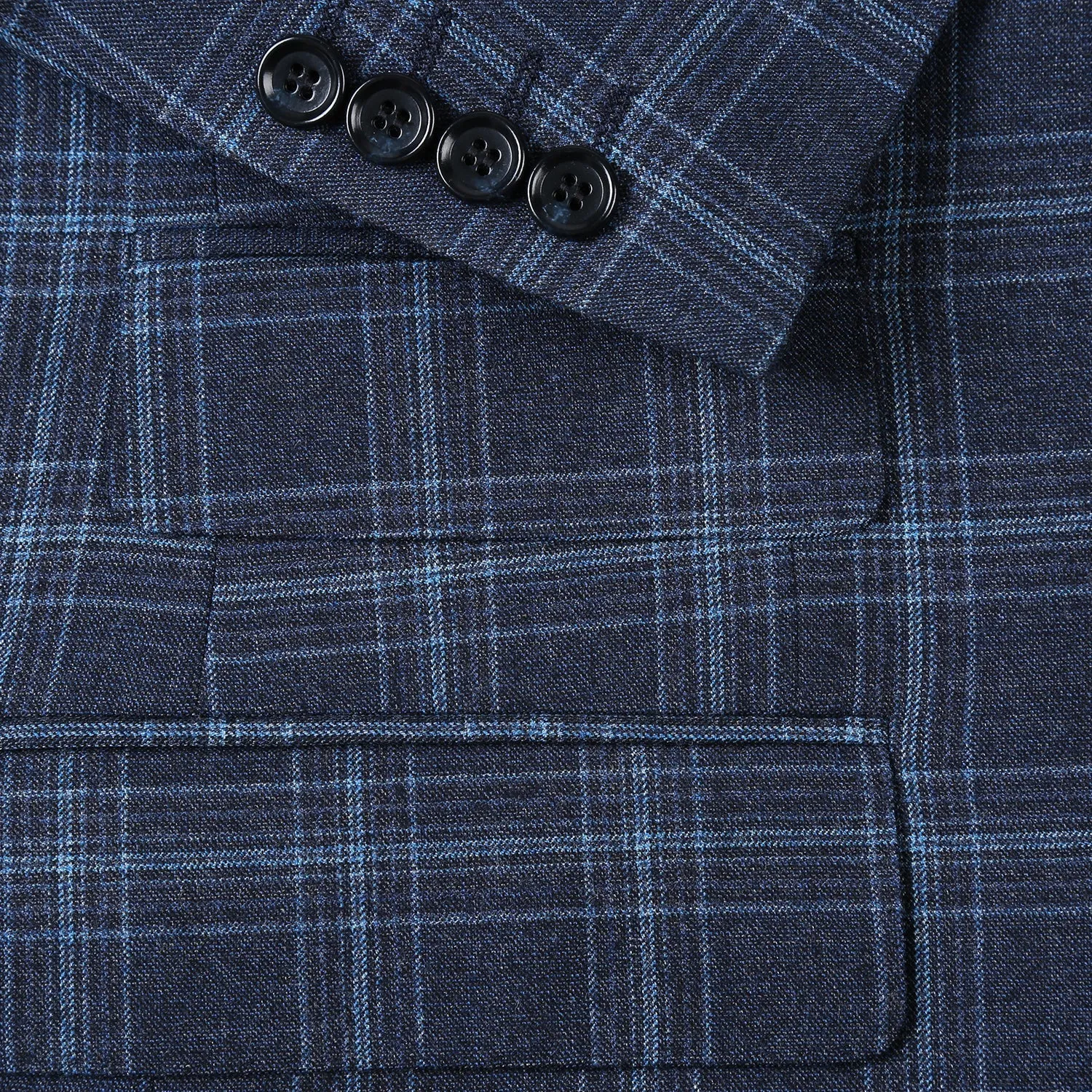 562-4 Men's Slim Fit Wool Stretch Checked Suits sold by Alberto Nardoni product image thumbnail 3