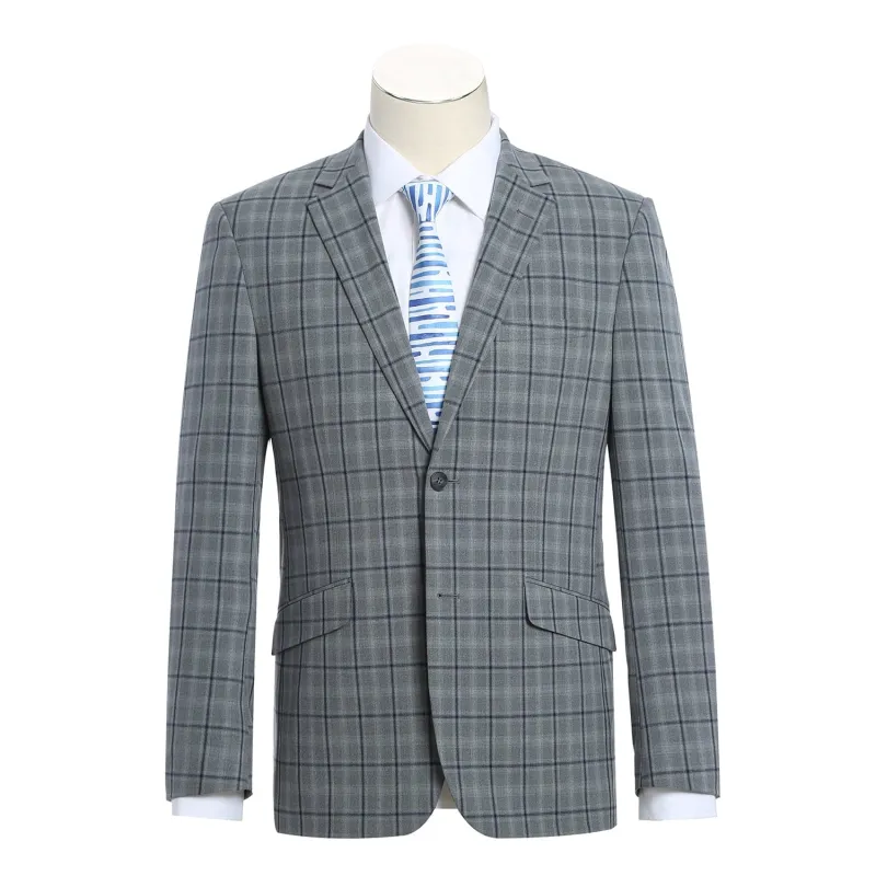 293-20 Men's Slim Fit Stretch Checked Suits sold by Alberto Nardoni