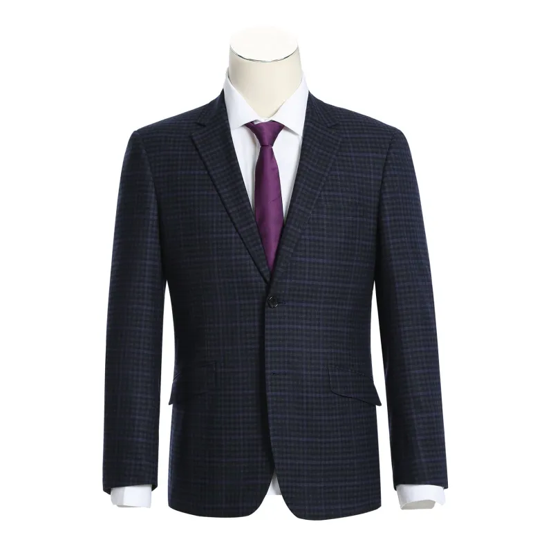 562-6 Men's Slim Fit Wool Stretch Checked Suits sold by Alberto Nardoni