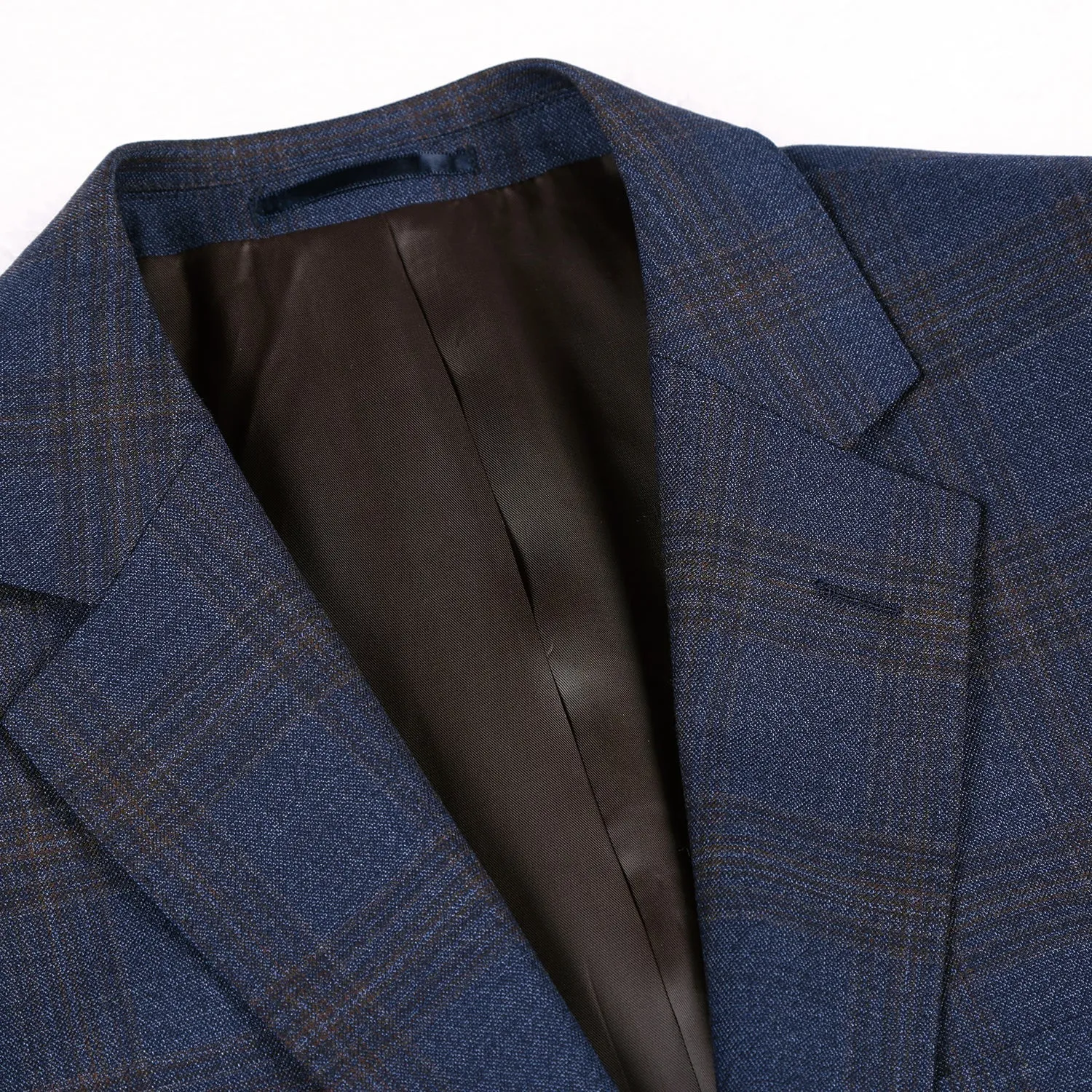 562-7 Men's 3-Piece Wool Stretch Checked Suits sold by Alberto Nardoni product image thumbnail 3