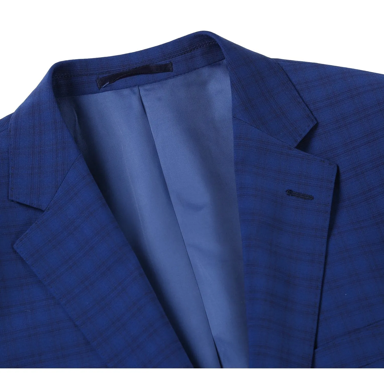 564-2 Men's Classic Fit Wool Blend Checked Suit sold by Alberto Nardoni product image thumbnail 3