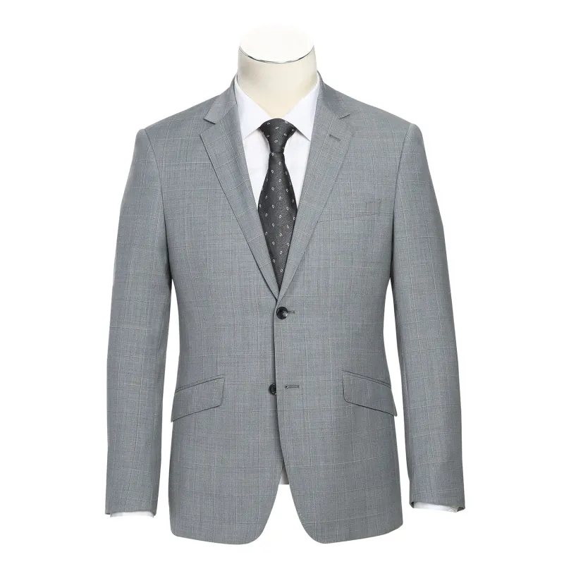 564-1 Men's Classic Fit Wool Blend Stretch Checked Suit sold by Alberto Nardoni
