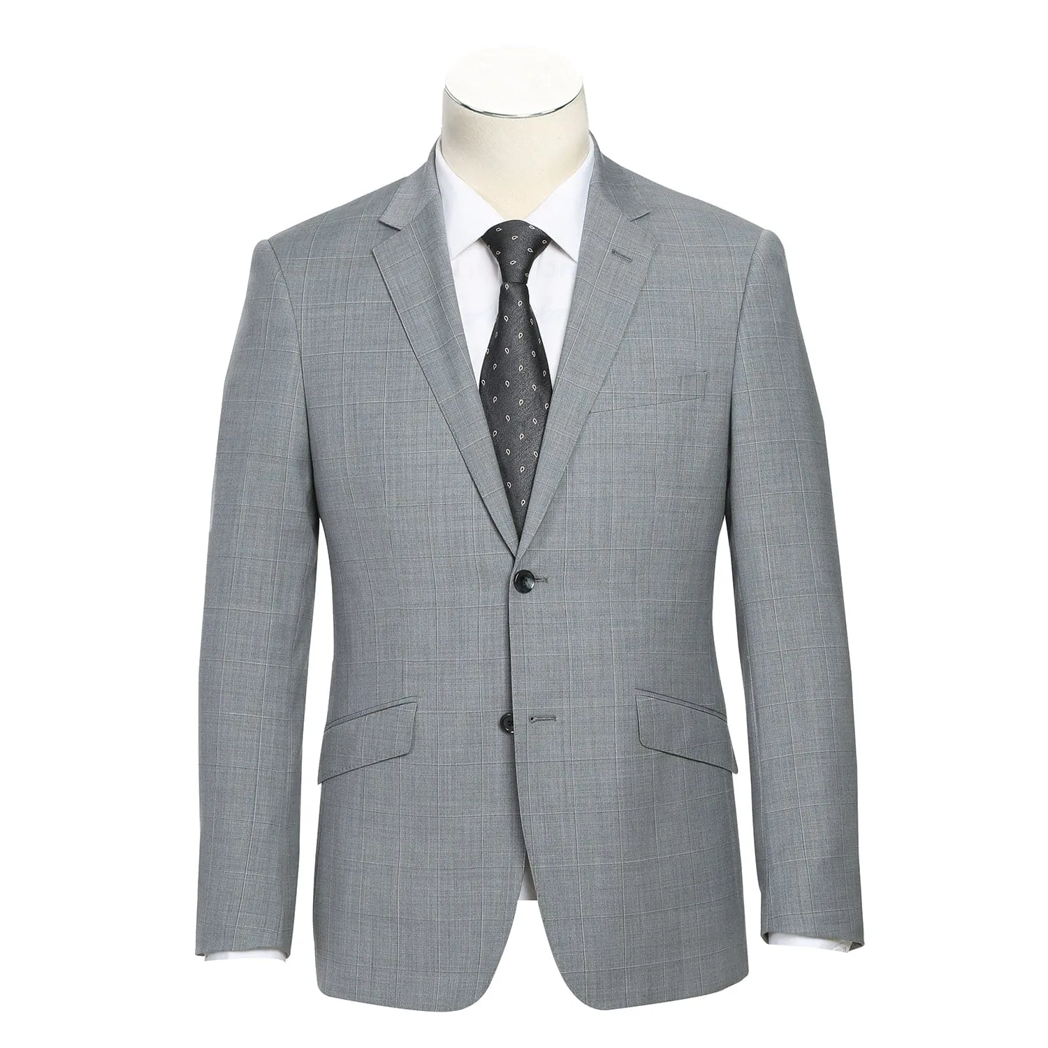 564-1 Men's Classic Fit Wool Blend Stretch Checked Suit sold by Alberto Nardoni
