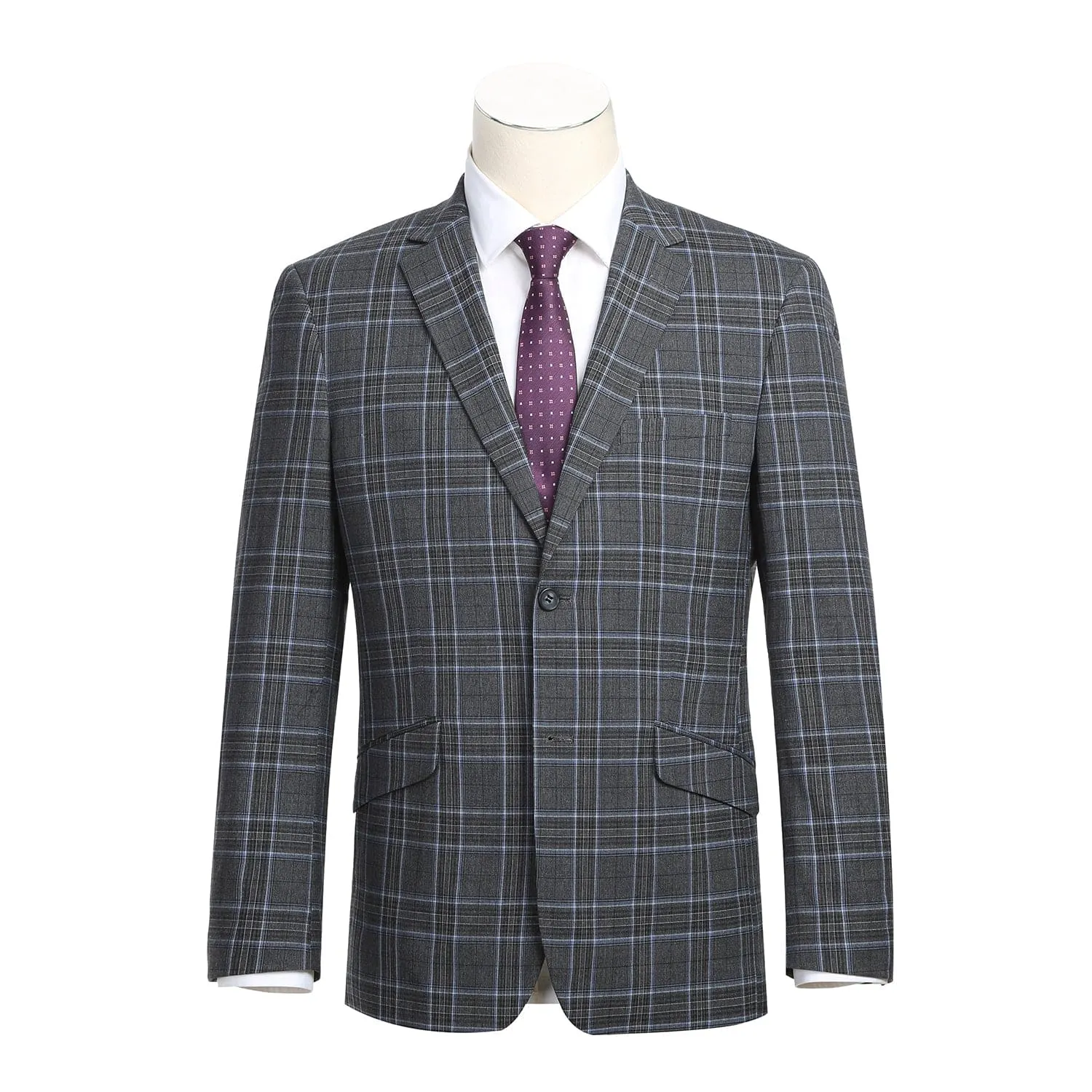 293-28 Men's Slim Fit Checked Suits sold by Alberto Nardoni