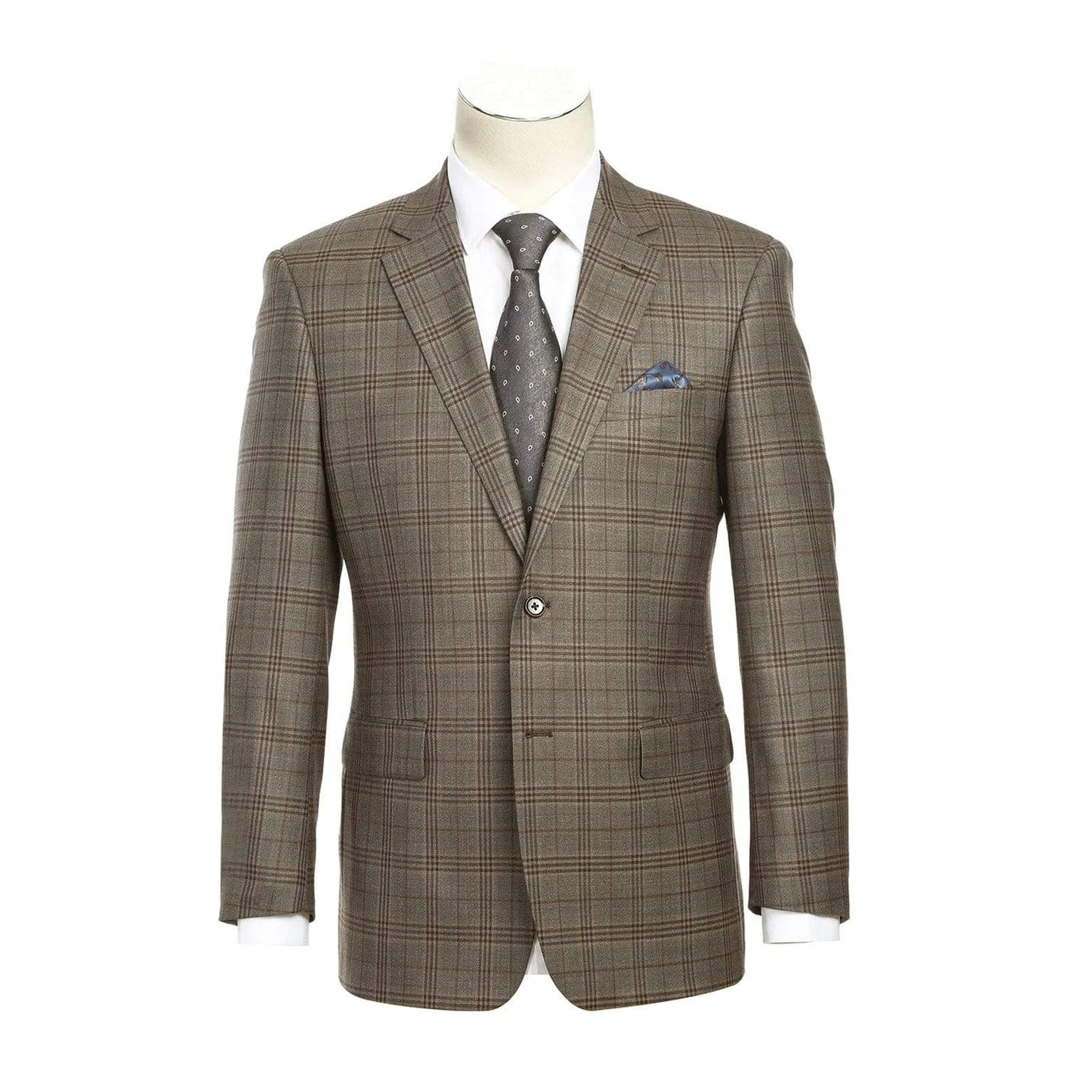 563-12 Men's Slim Fit Wool Checked Suits sold by Alberto Nardoni