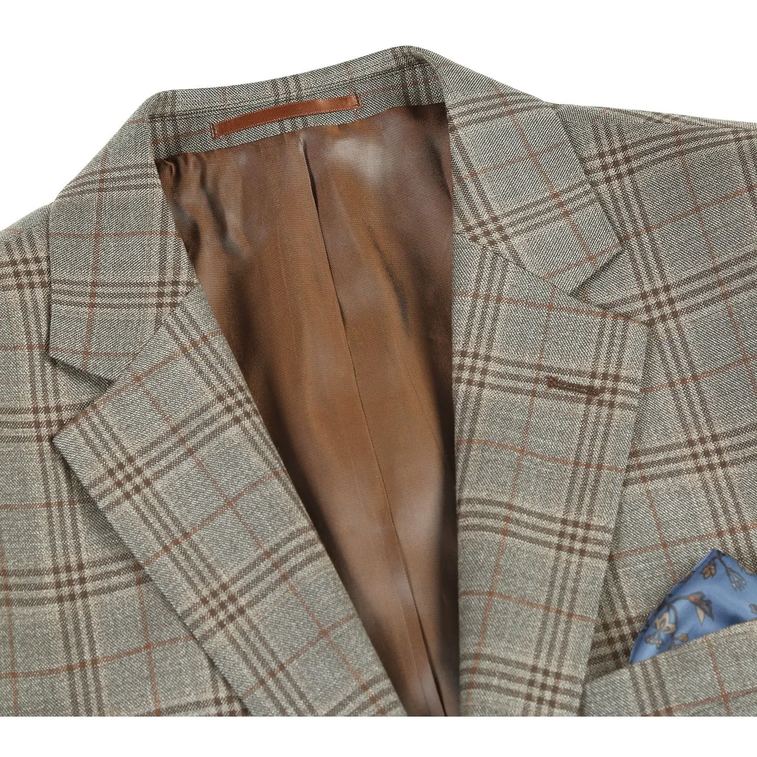 563-12 Men's Slim Fit Wool Checked Suits sold by Alberto Nardoni product image thumbnail 3