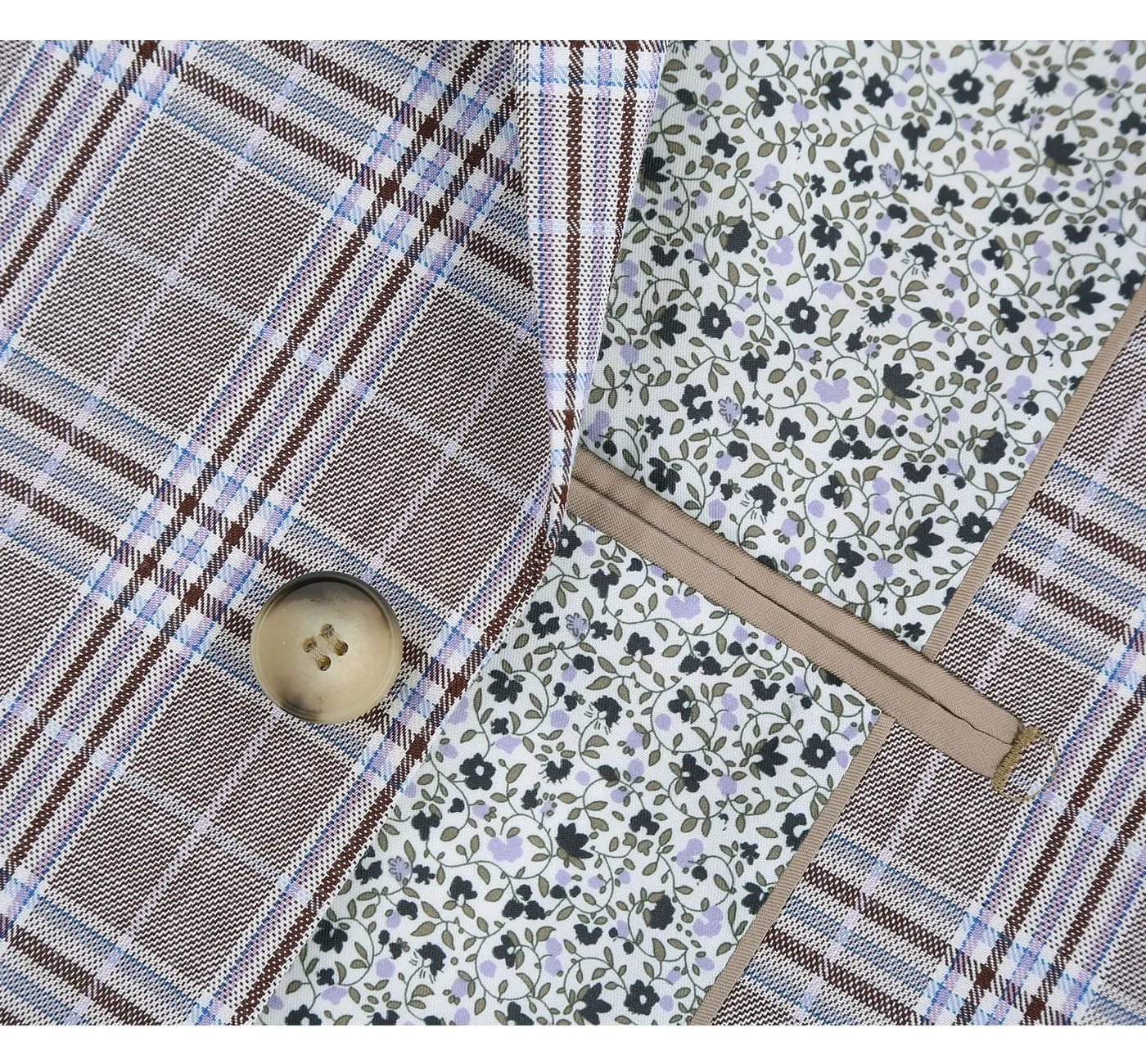 292-7 Men's Slim Fit 2-Piece Single Breasted Check Dress Suit sold by Alberto Nardoni product image thumbnail 4