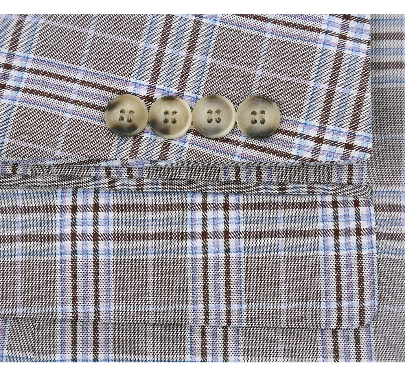 292-7 Men's Slim Fit 2-Piece Single Breasted Check Dress Suit sold by Alberto Nardoni product image thumbnail 5