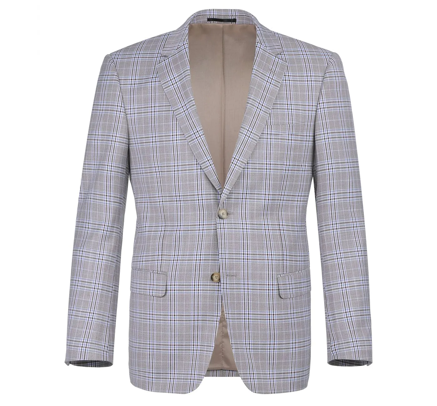 292-7 Men's Slim Fit 2-Piece Single Breasted Check Dress Suit sold by Alberto Nardoni product image thumbnail 2