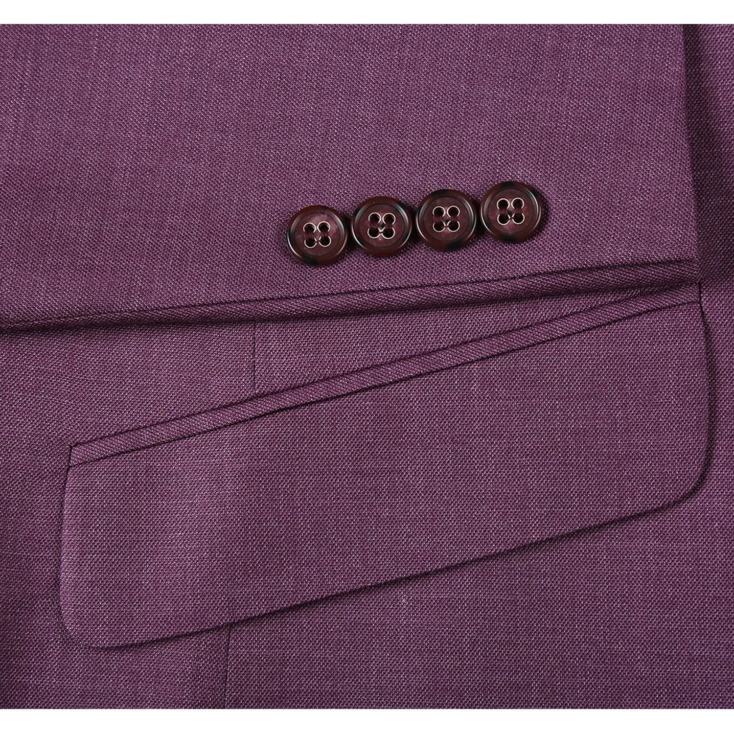 293-16 Men's Slim Fit Notch Lapels Berry Solid Suits sold by Alberto Nardoni product image thumbnail 4
