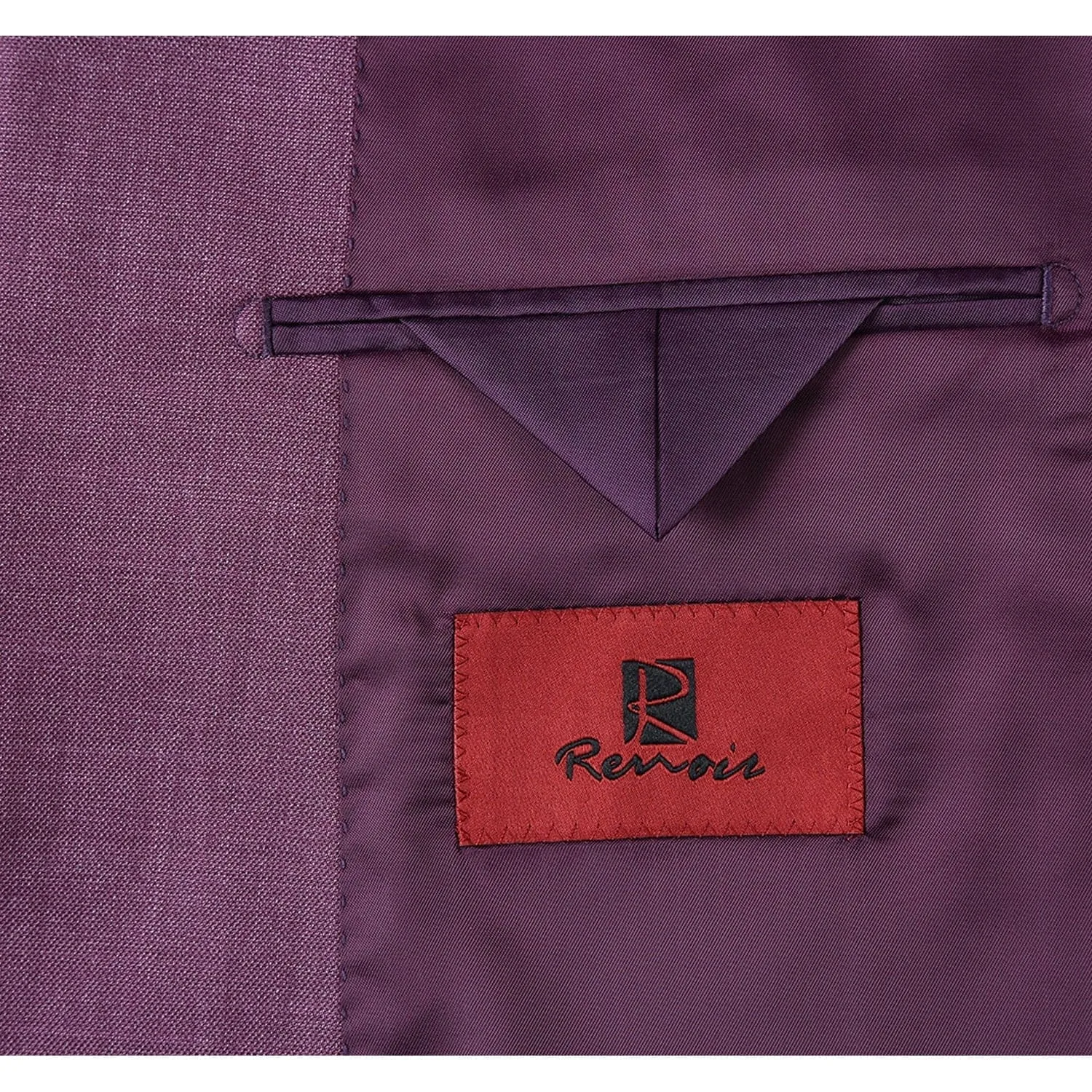 293-16 Men's Slim Fit Notch Lapels Berry Solid Suits sold by Alberto Nardoni product image thumbnail 5
