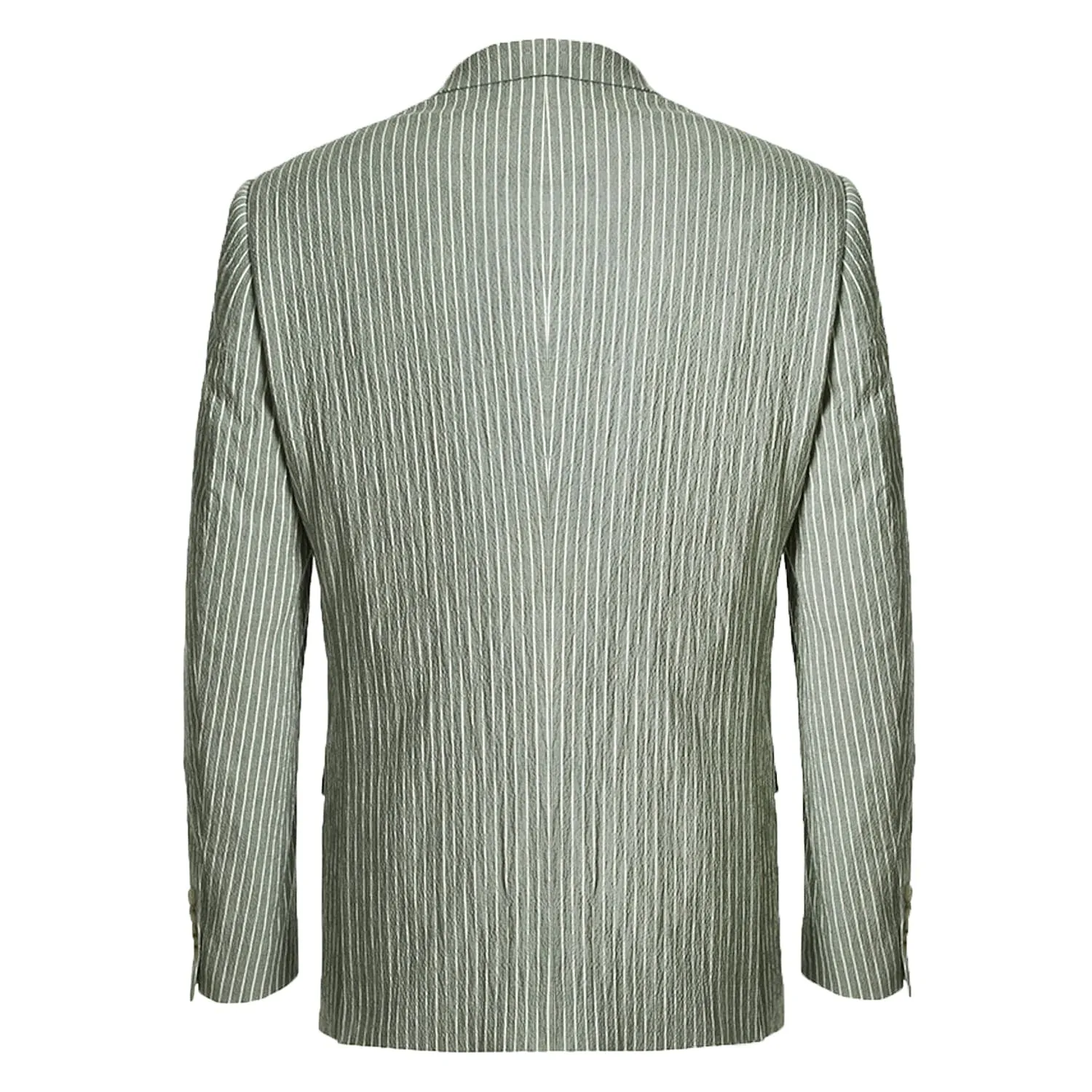 611-1 Men's Slim Fit Notch Lapels Gray Stripe Cotton Suits sold by Alberto Nardoni product image thumbnail 2