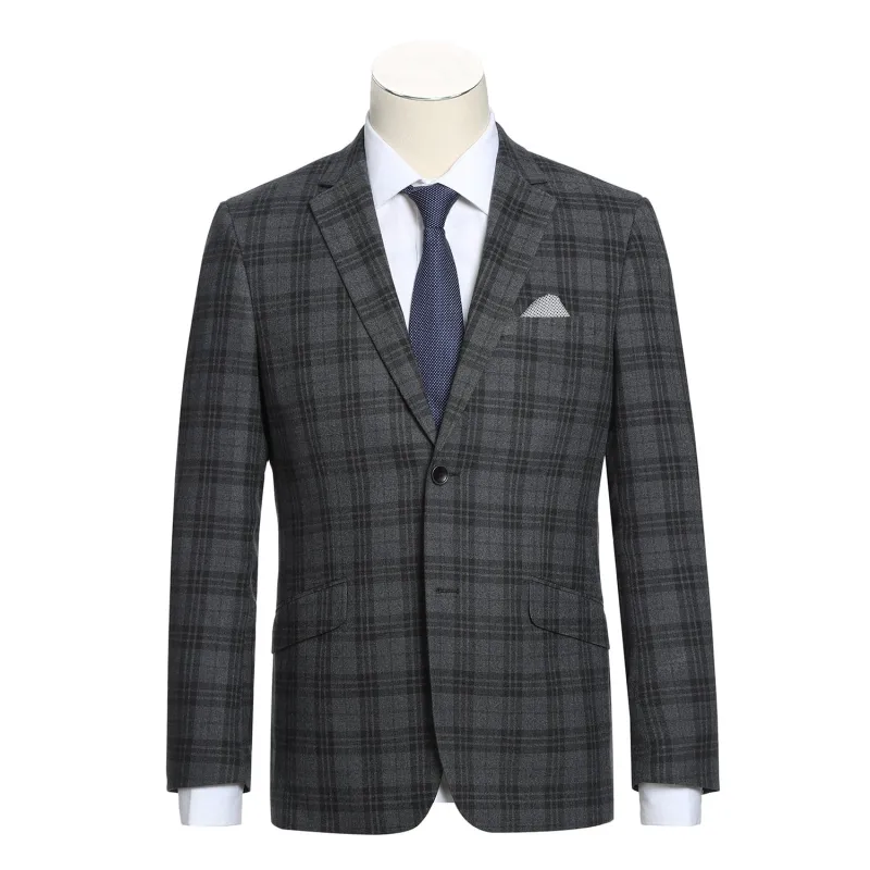 294-15 Men's Slim Fit Checked Suits sold by Alberto Nardoni