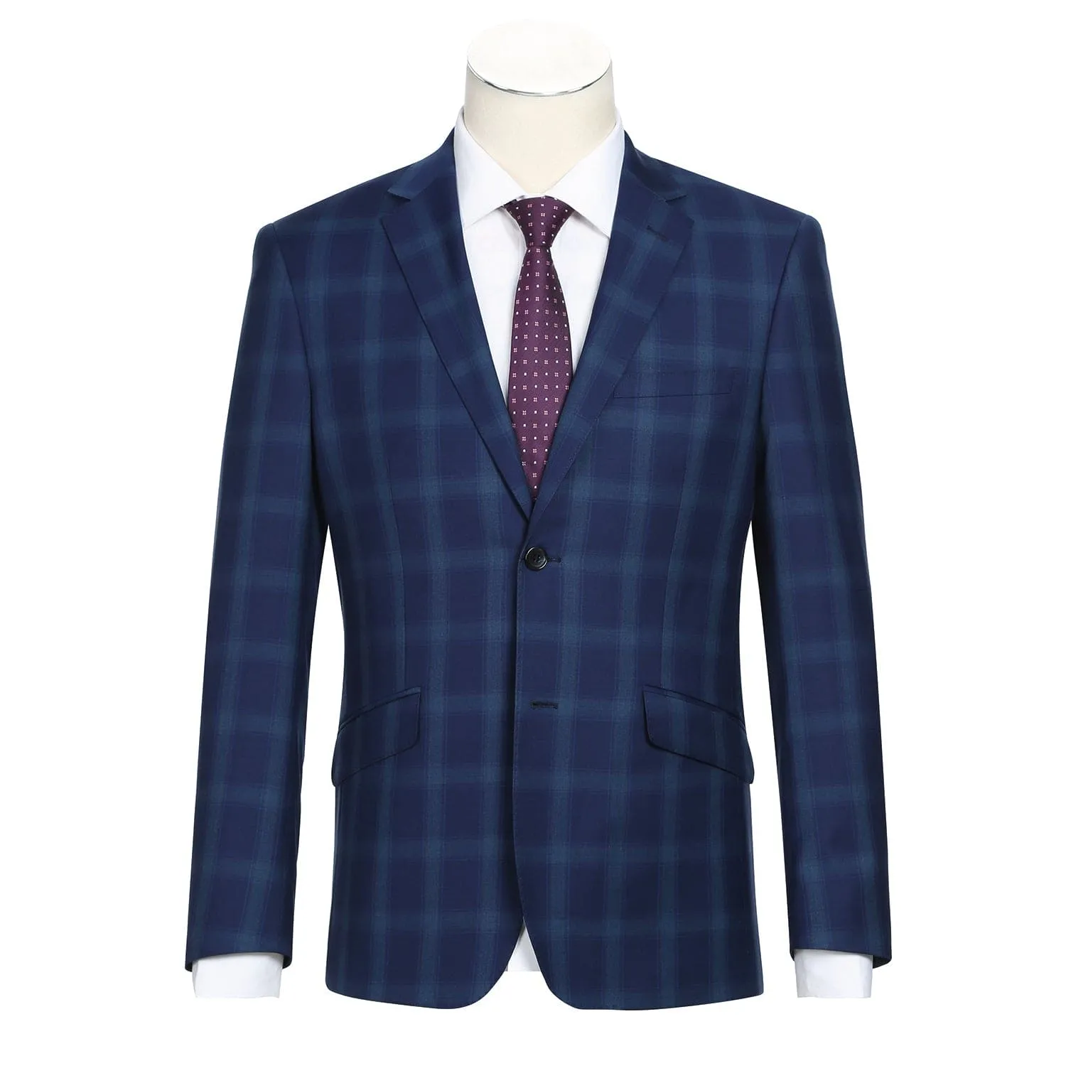 562-5 Men's Classic Fit Wool Checked Suits sold by Alberto Nardoni
