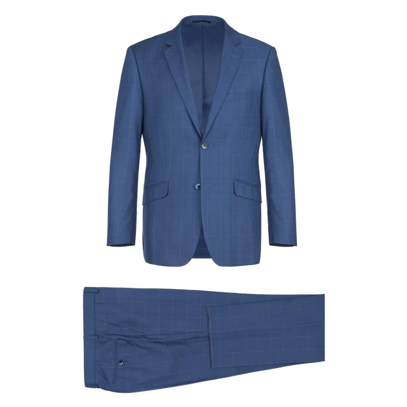 291-20 Men's Slim Fit 2-Piece Single Breasted Check Dress Suit sold by Alberto Nardoni