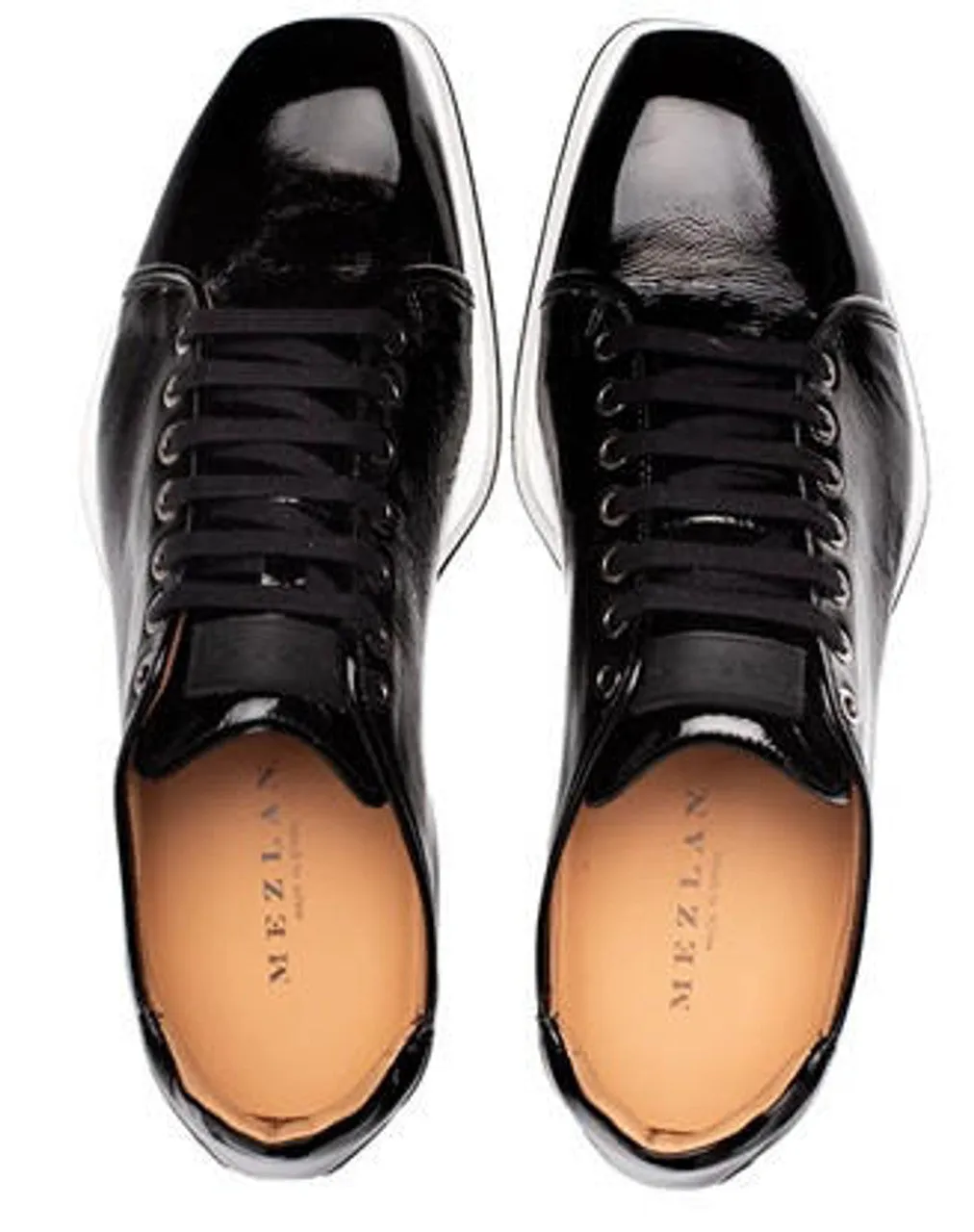 Mezlan Shiny Leather Sport Oxford Sneaker Black Cartuja sold by Alberto Nardoni product image thumbnail 2
