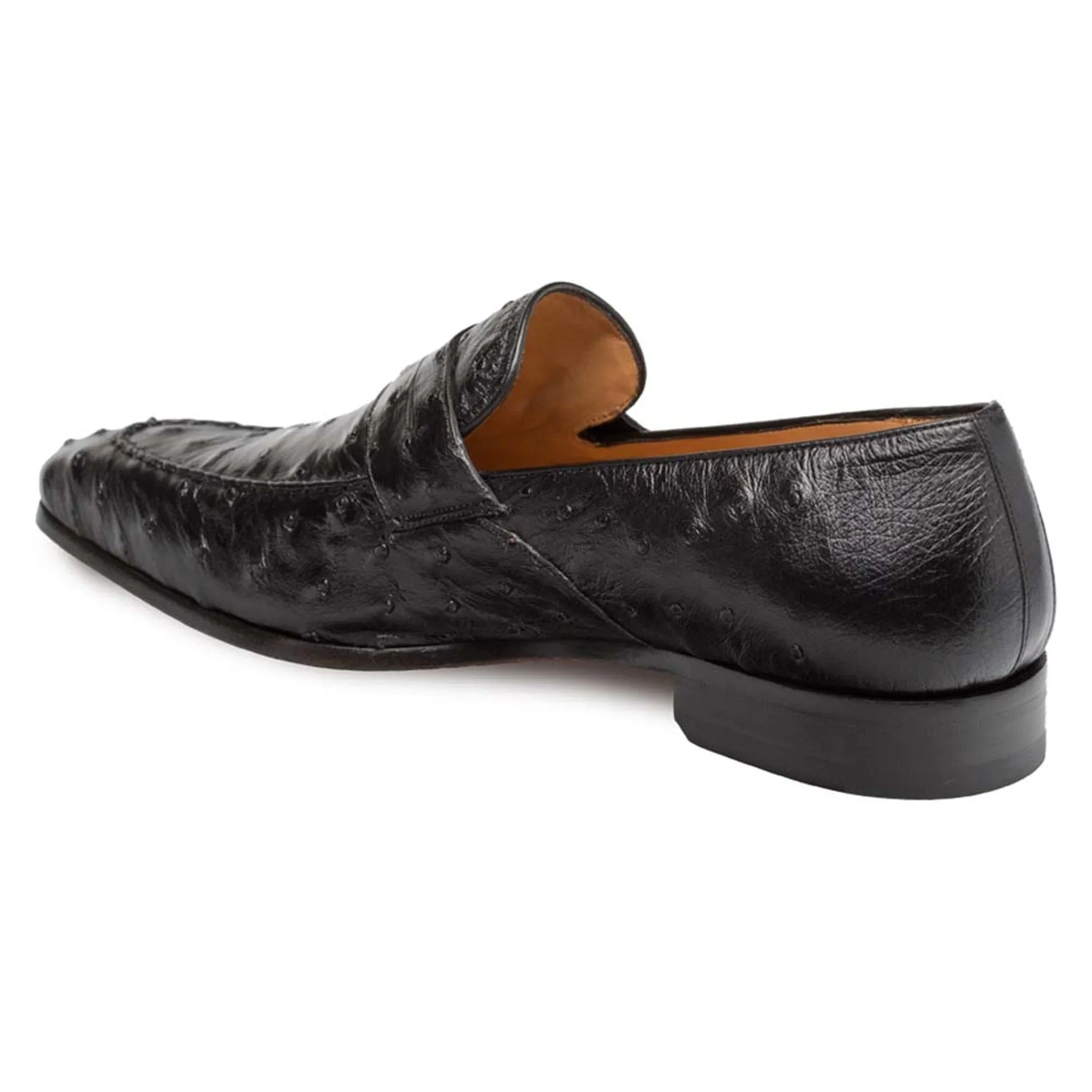Mezlan Lisbon Black Genuine Ostrich Men’s Classic Slip On sold by Alberto Nardoni product image thumbnail 2