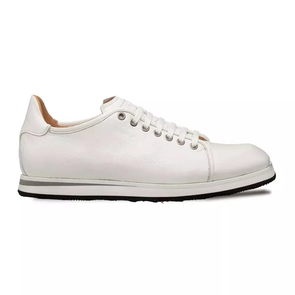 Mezlan Cartuja Sport Oxford White Shiny Calf Sneakers sold by Alberto Nardoni product image thumbnail 4