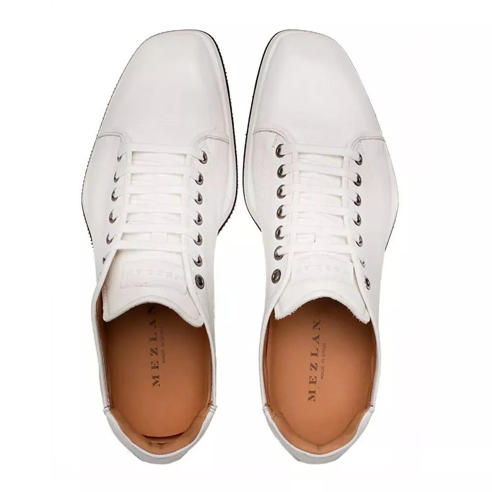 Mezlan Cartuja Sport Oxford White Shiny Calf Sneakers sold by Alberto Nardoni product image thumbnail 3