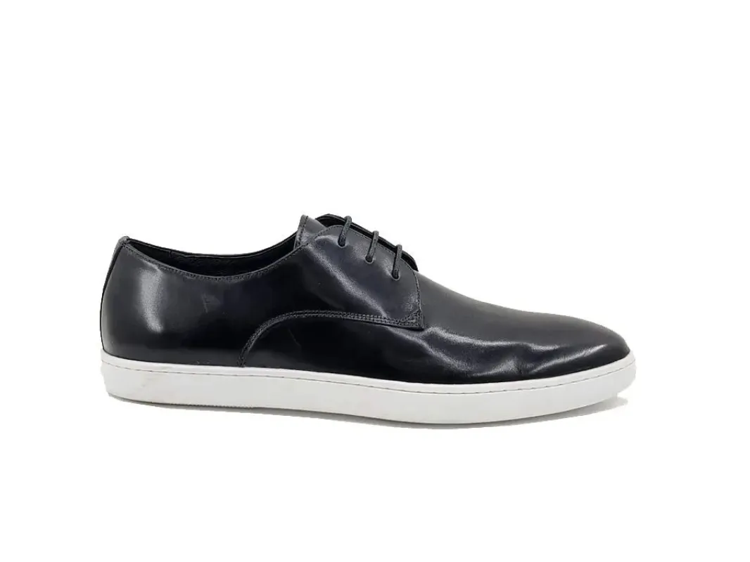 Lace-Up Derby Sneaker in Premium Leather made by Alberto Nardoni