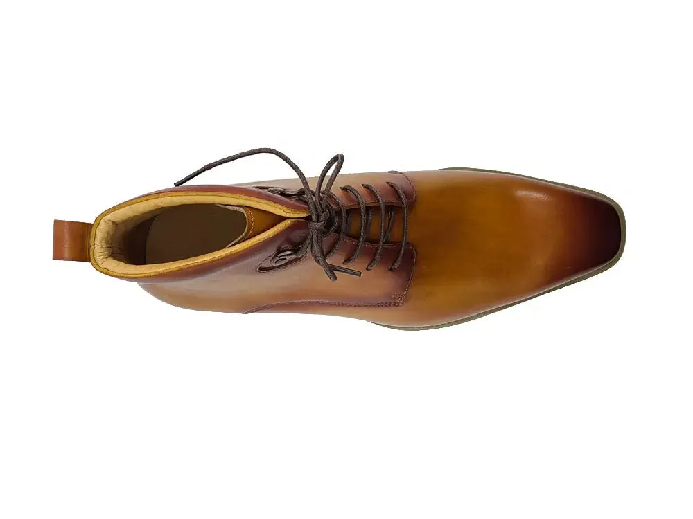 Men’s Burnished Calfskin Leather Lace-Up Boot sold by Alberto Nardoni product image thumbnail 4