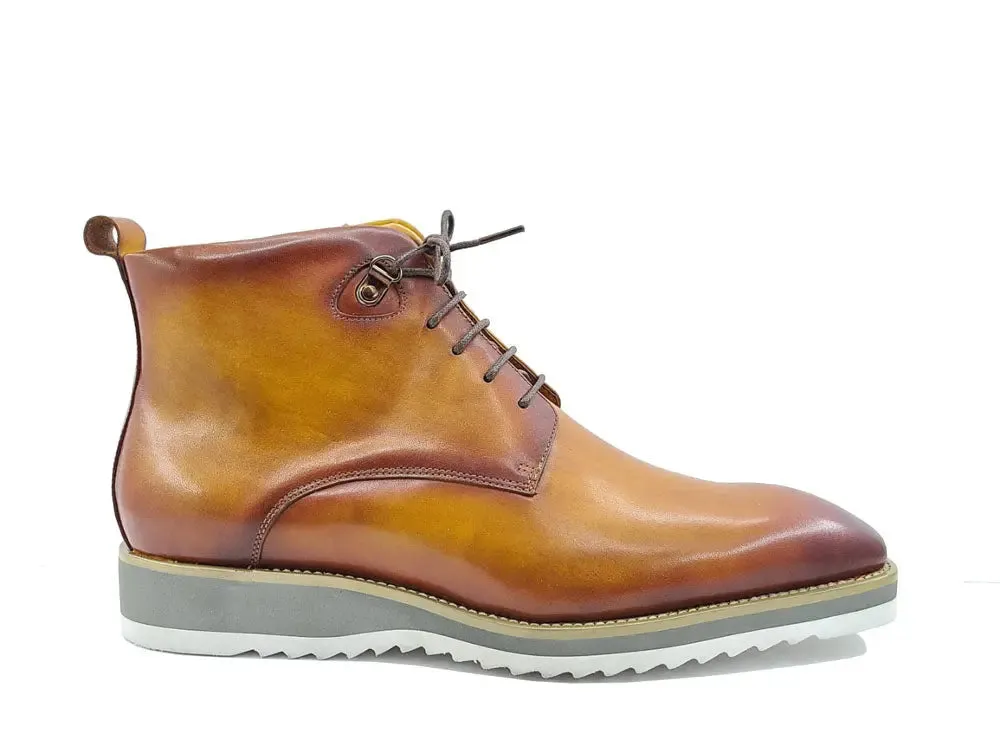 Men’s Burnished Calfskin Leather Lace-Up Boot sold by Alberto Nardoni product image thumbnail 2