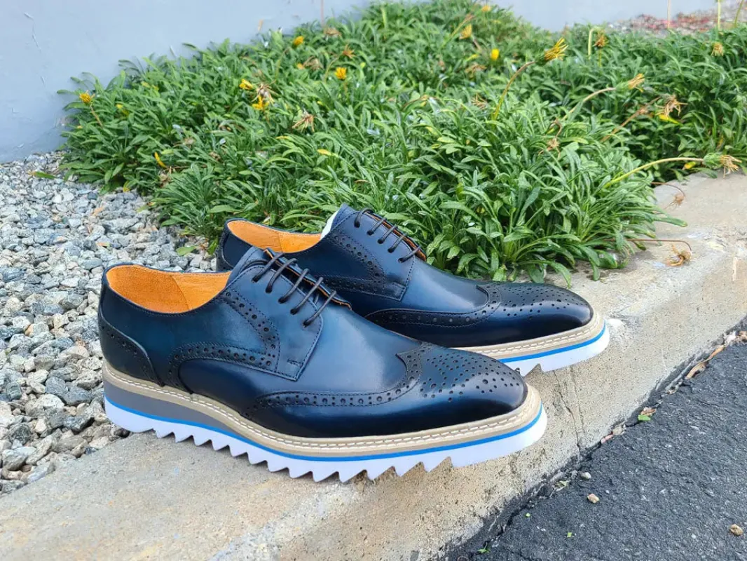 Modern Wingtip Blucher Oxford with Lightweight Sole sold by Alberto Nardoni