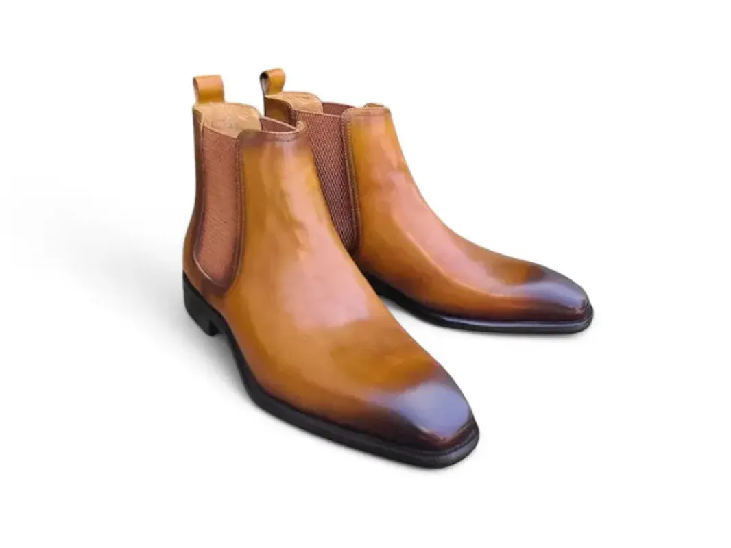 Carrucci Calfskin Leather Chelsea Boot made by Alberto Nardoni