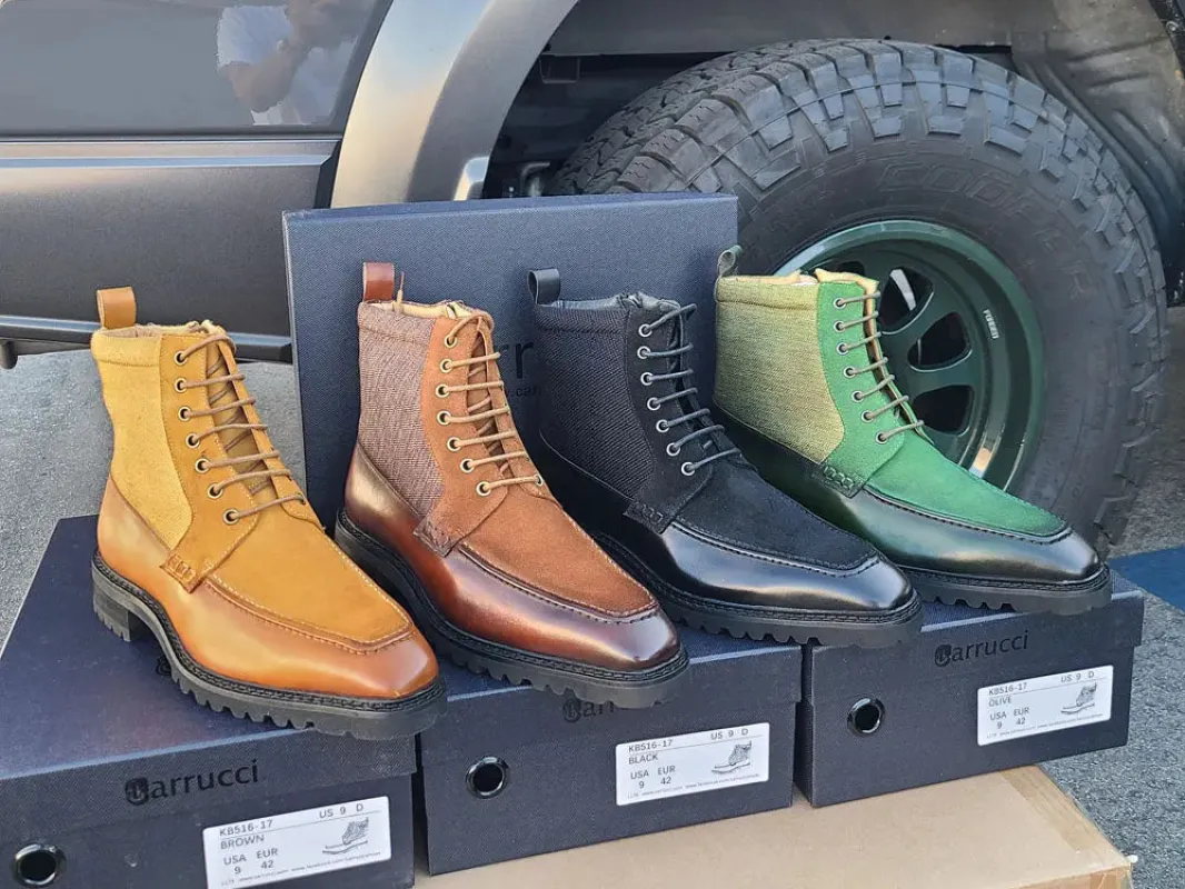 Burnished Calfskin & Suede Slip-On Boot sold by Alberto Nardoni