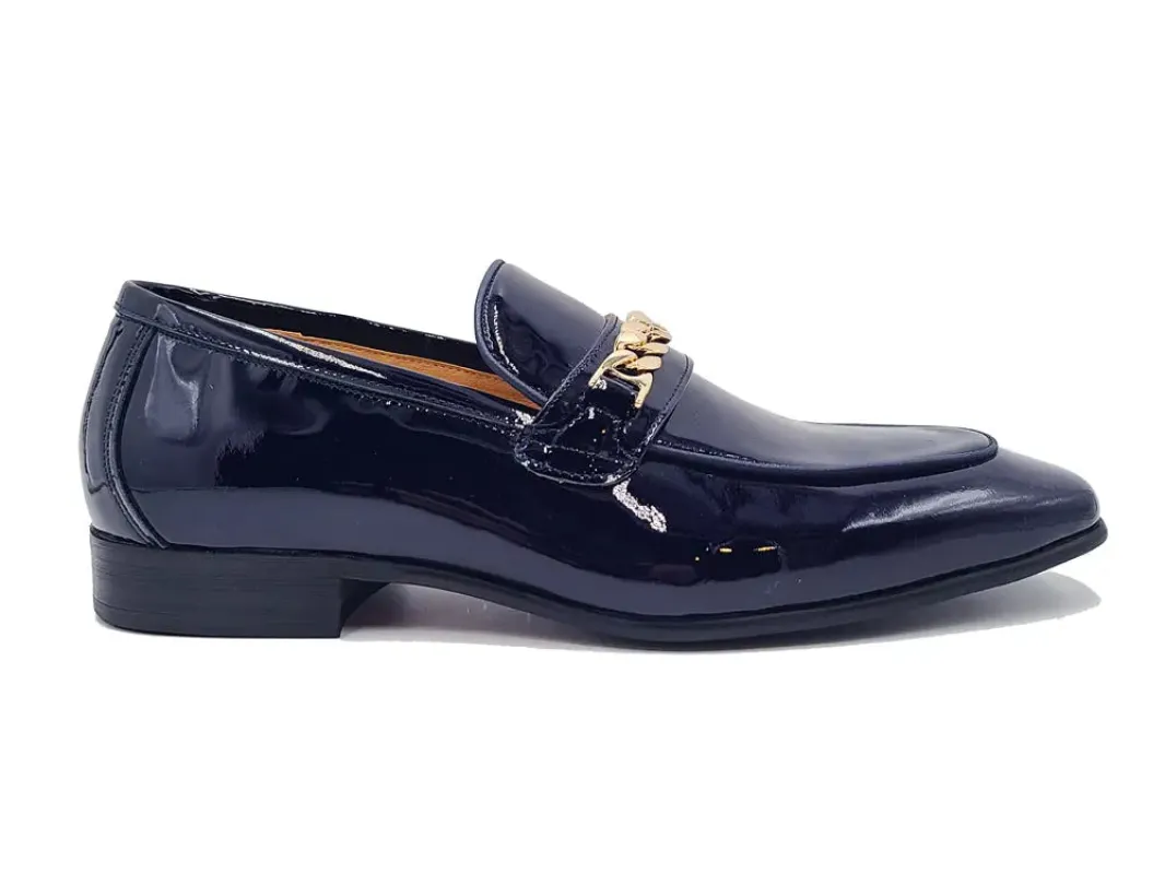 Beveled Squared Toe Patent Leather Loafer sold by Alberto Nardoni