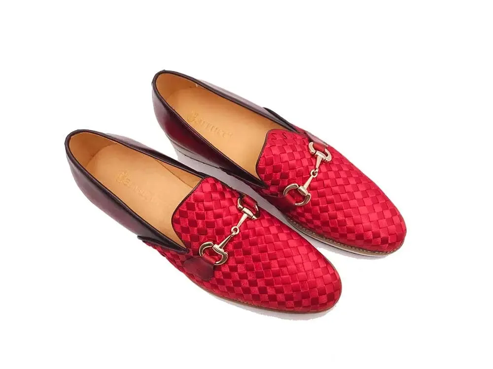 Satin Weave Leather Bit Loafer sold by Alberto Nardoni