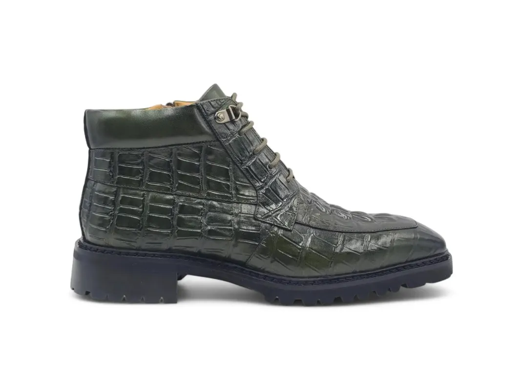 Men's Lace-up Boots Alligator Embossed sold by Alberto Nardoni