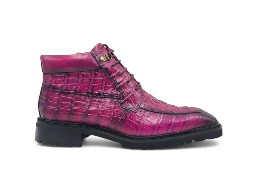 Men's Lace-up Boots Alligator Embossed sold by Alberto Nardoni product image thumbnail 4