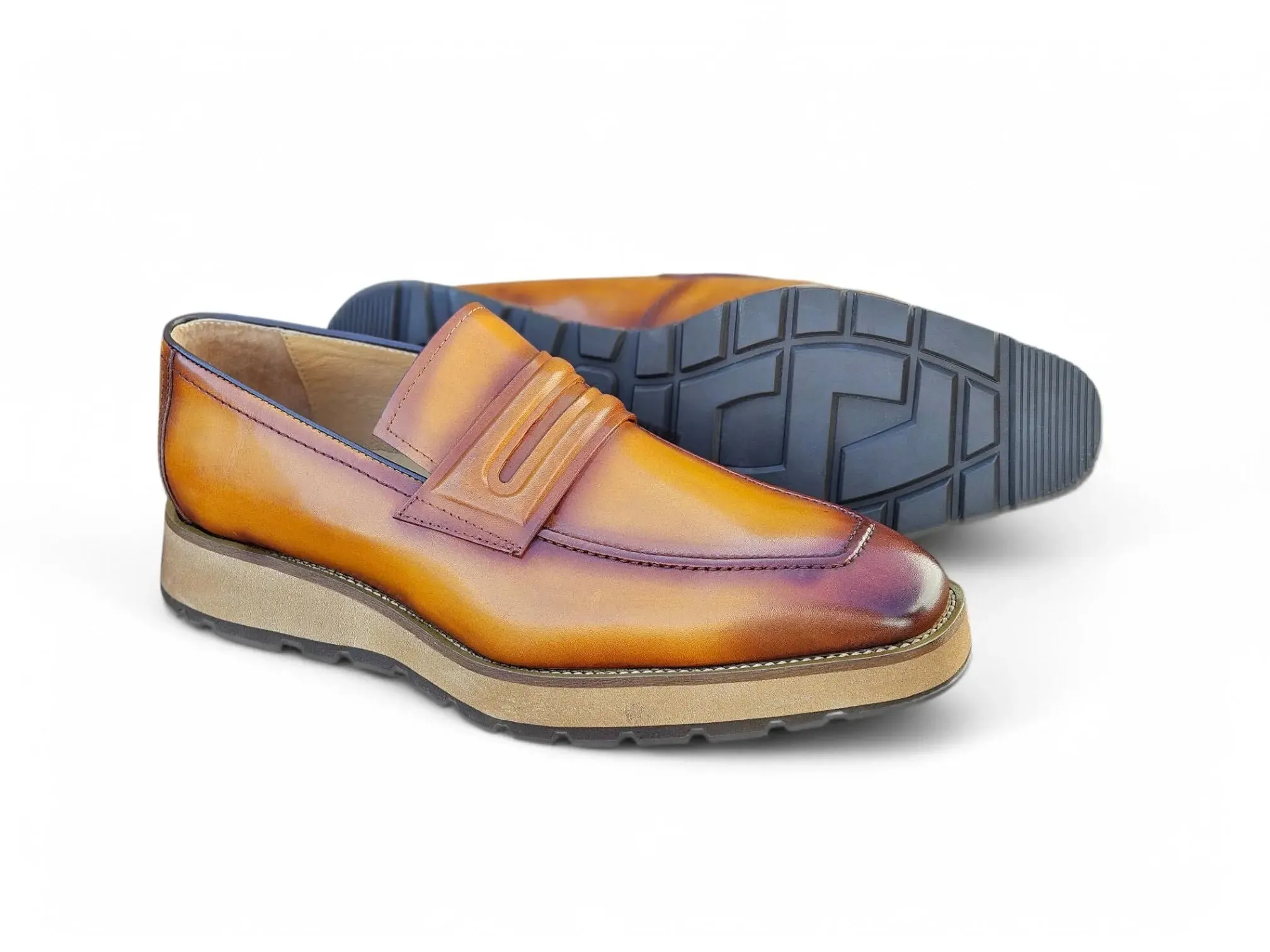 Leather Penny Loafer in Chunky Sole sold by Alberto Nardoni product image thumbnail 3
