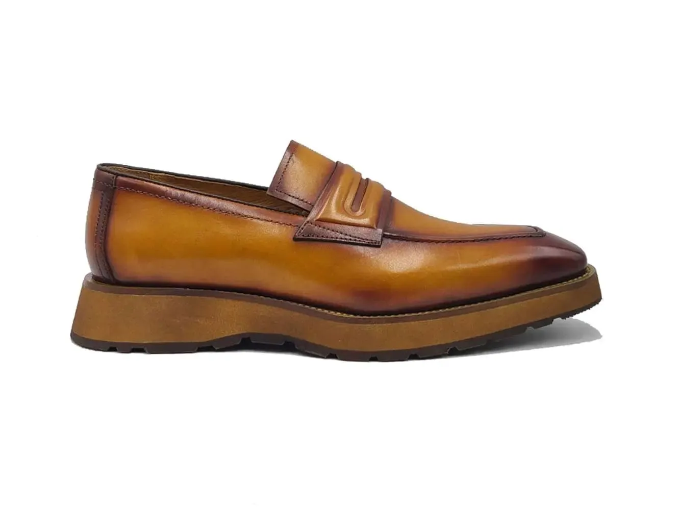Leather Penny Loafer in Chunky Sole sold by Alberto Nardoni product image thumbnail 4