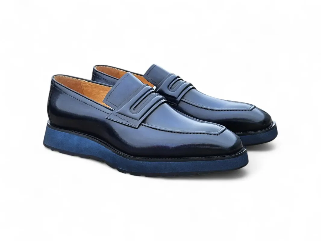 Leather Penny Loafer in Chunky Sole sold by Alberto Nardoni